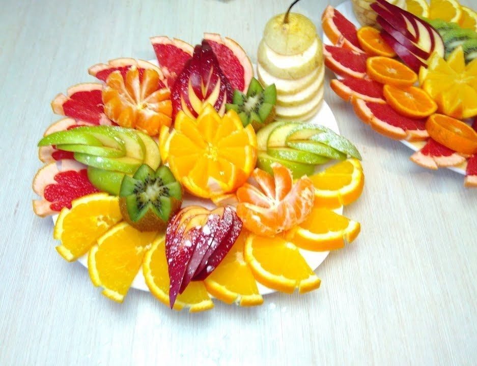 Красиво нарезать фрукты на праздничный стол (79 фото)