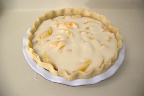 Персиковый пирог со сметанным кремом - фото шаг 5